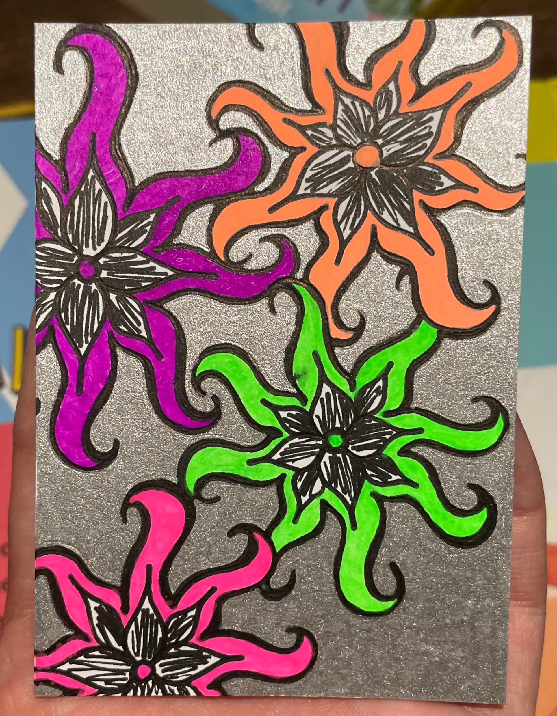 Neon Wild Flowers