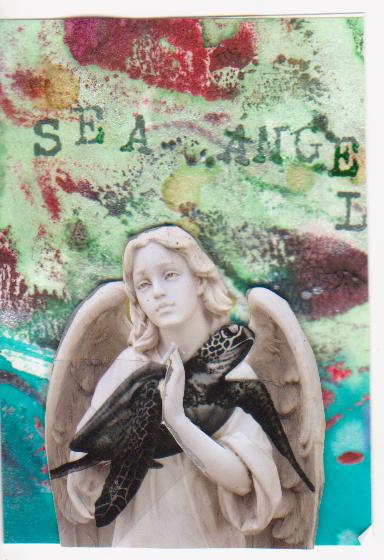 Photo ATCs: Altered Cemetery Angels