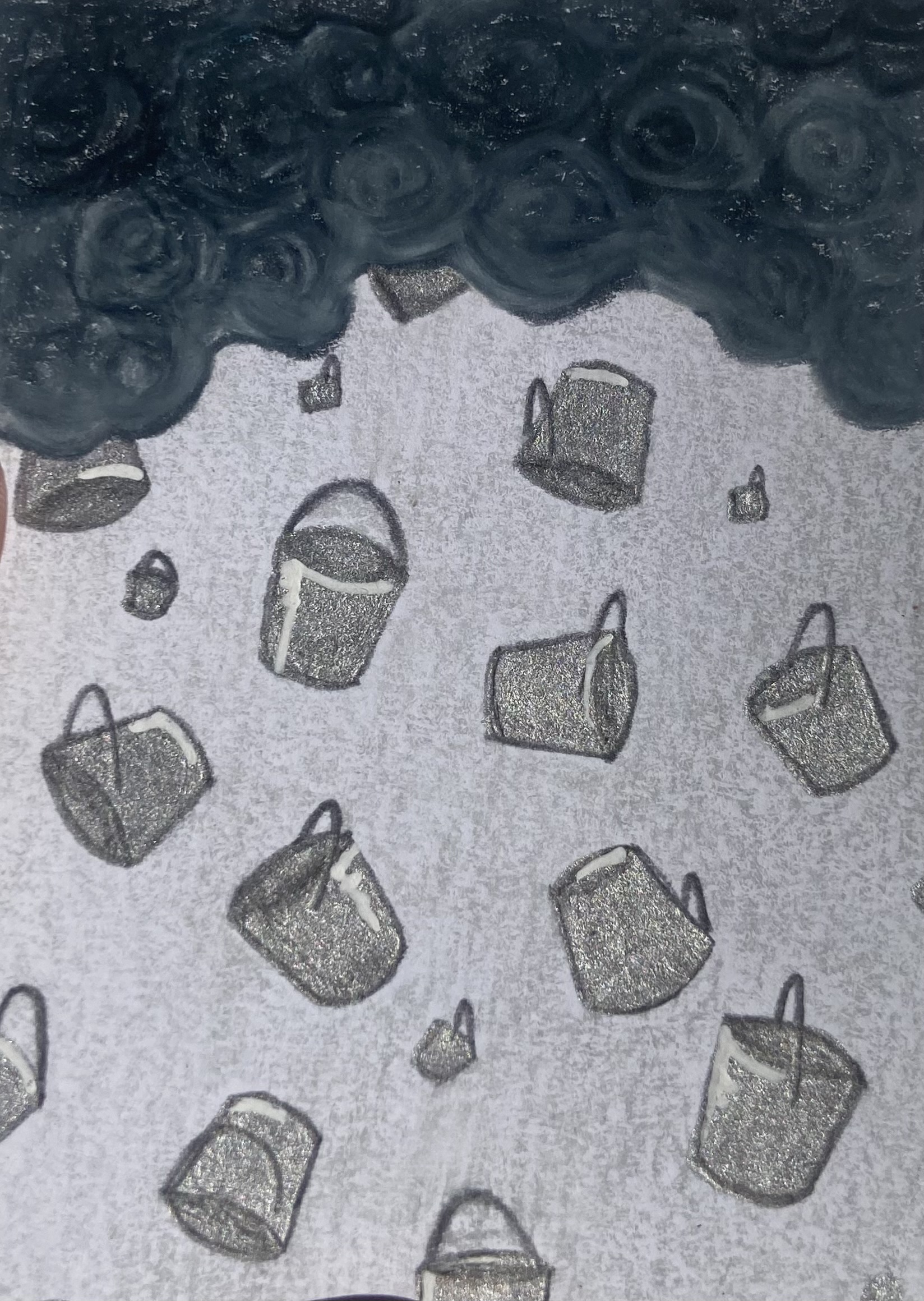 pouring buckets