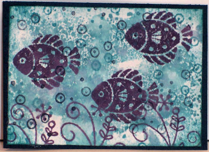 purple and blue fish