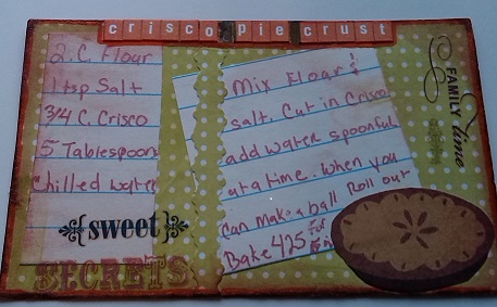 Recipe Card~ Original Crisco Pie Crust