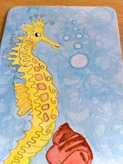 Seahorse at play