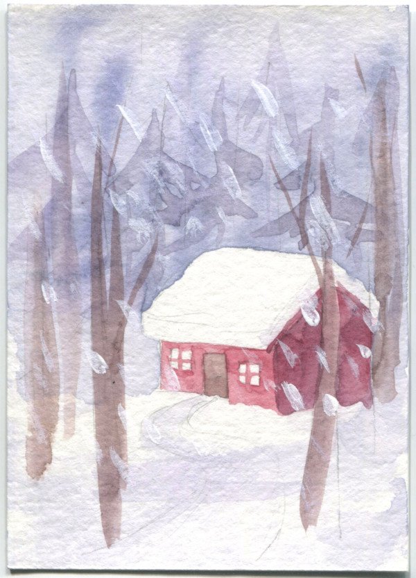 Secret cabin in the snow