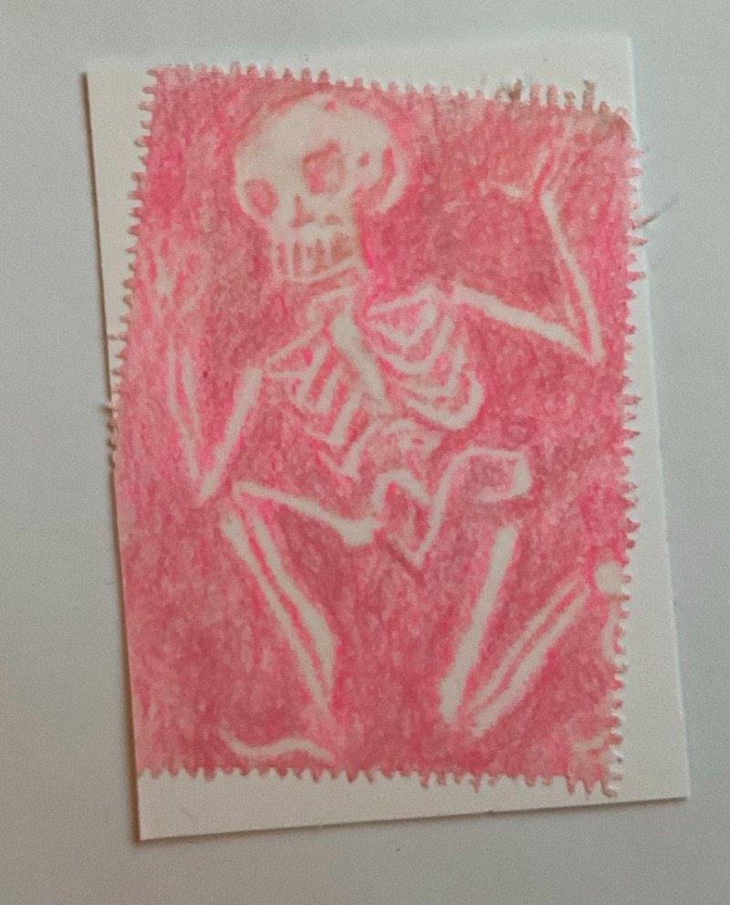 Skellie with PINK background