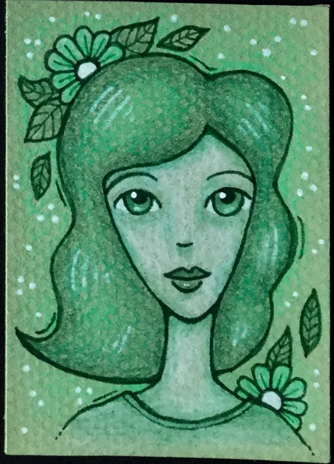 Spring Whimsical Girls ATCs