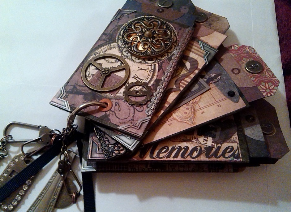 Steampunk Album made from Toilet Paper Rolls