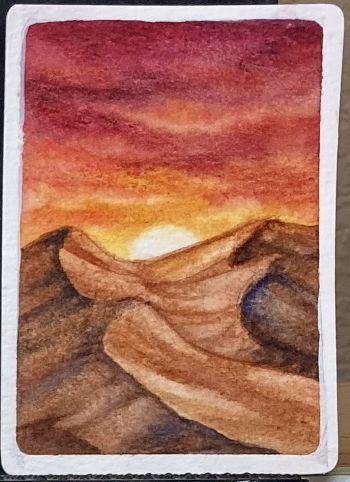 Sunset over Sand Dunes