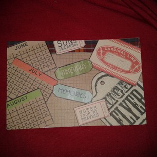 Travel themed postcards