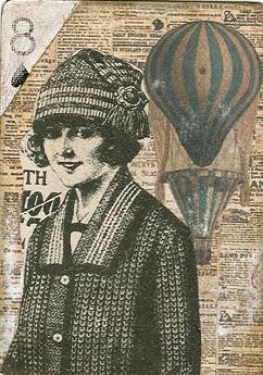 Traveling ~ Altered Playing Card ~ Traded