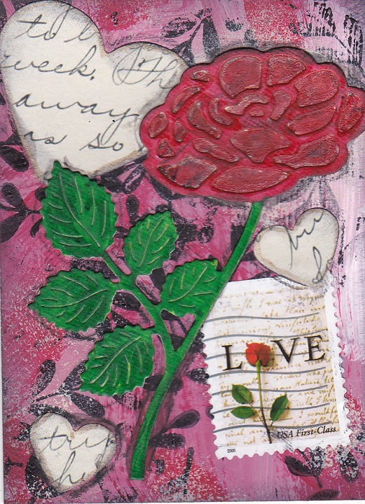 VALATART 01 Rose Love stamp