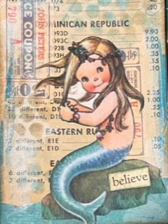 Vintage Mermaid ATC