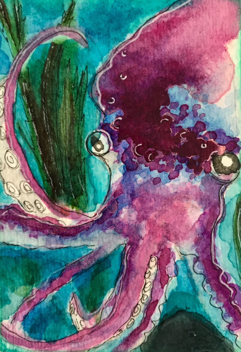 Watercolor Octopus