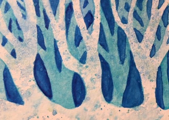 Watercolor trees
