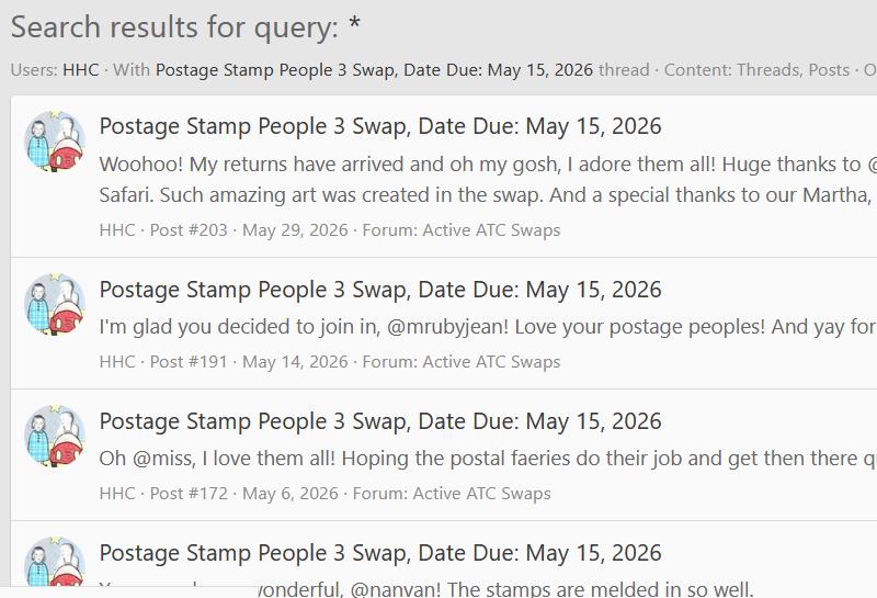 Who Replied (in a swap thread) 4 search results