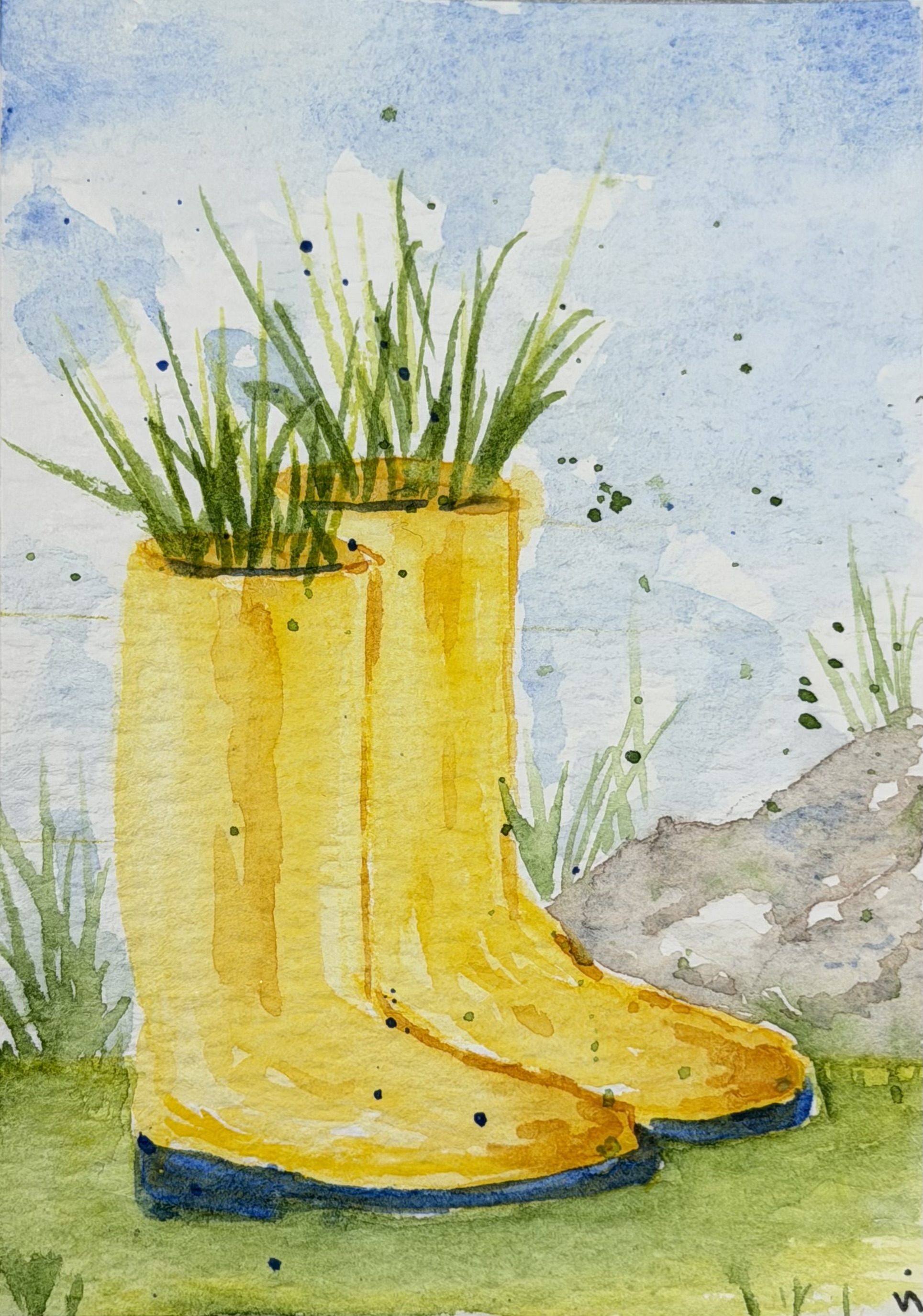 Yellow boots