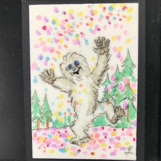 Yeti with Confetti