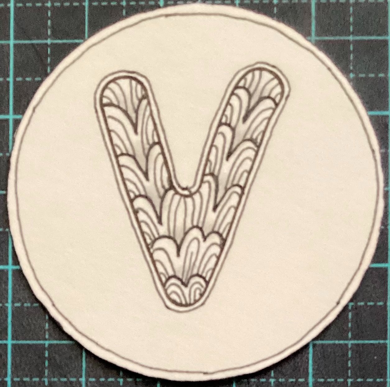 Zentangled ATCoins - V, W, X 1/3