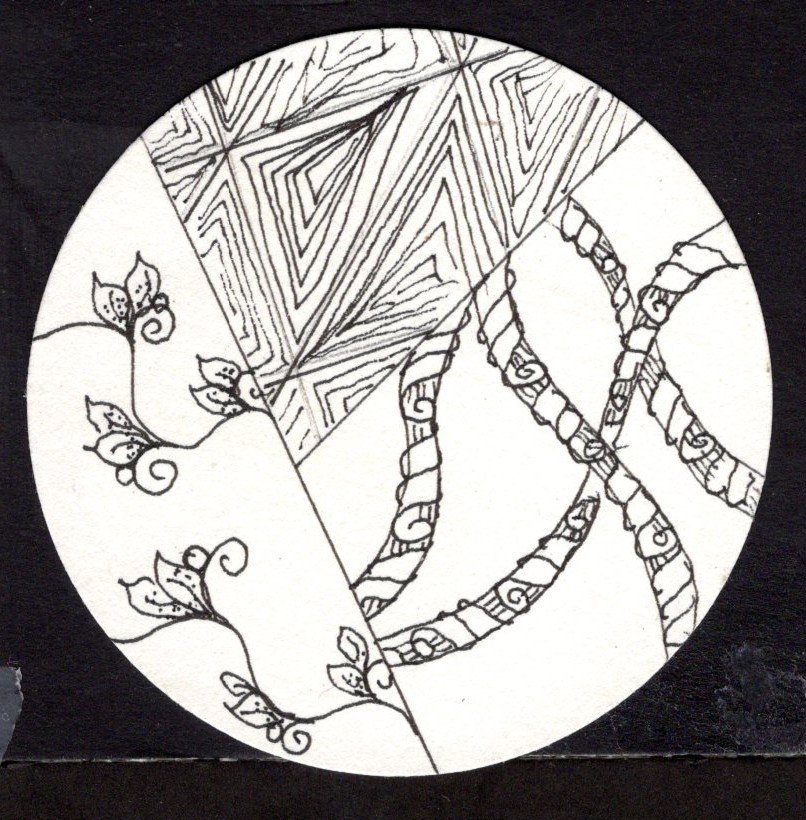 Zentangled Coins Y, Z, #1 -hostess - Y, Z, #1